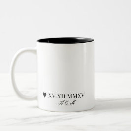 Angepasstes römisches Numerum Zweifarbige Tasse