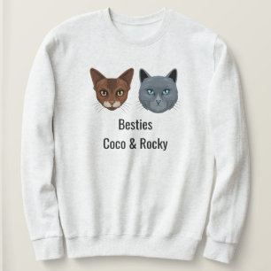 Angepasstes Schwarz-Asche-Katz-Mutter Süße Familie Sweatshirt