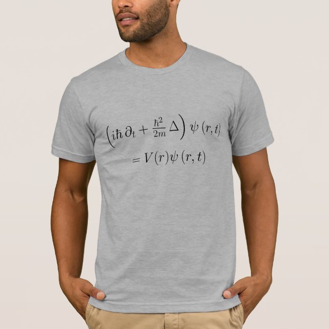 Angepasstes Shirt: Schrodinger Wellengleichung, T-Shirt (Vorderseite)