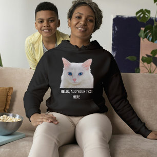 Angepasstes Süßes Haustier-Foto Name Katzenmutter Hoodie