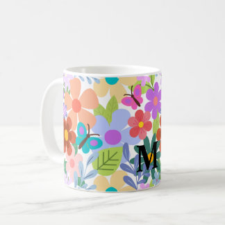 Angepasstes trendy floral Muster Kaffeetasse