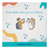 Angepasstes Trinkwasser-Poster für Schulbedarf