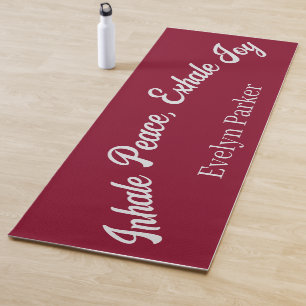 Angepasstes Weihnachten Burgund Silber Glanz Schri Yogamatte