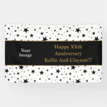 Angepasstes Weißes/Schwarzes Foto-Jubiläum