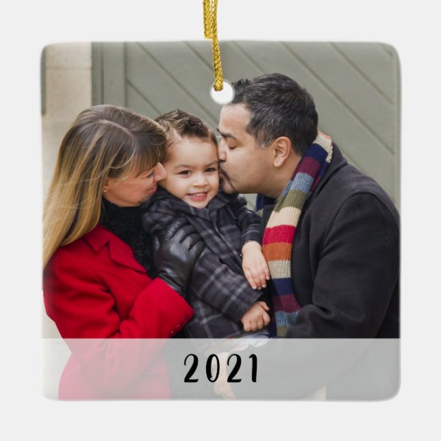 Angepasstes zweiseitiges Foto Keramikornament (Vorderseite)