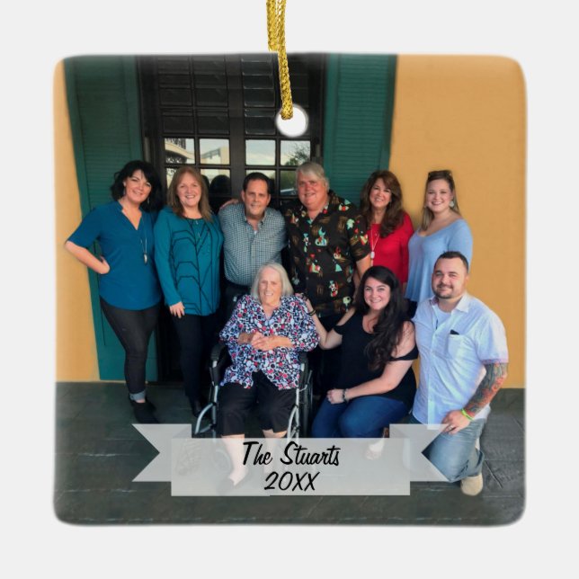 Angepasstes, zweiseitiges Foto Keramikornament (Vorderseite)