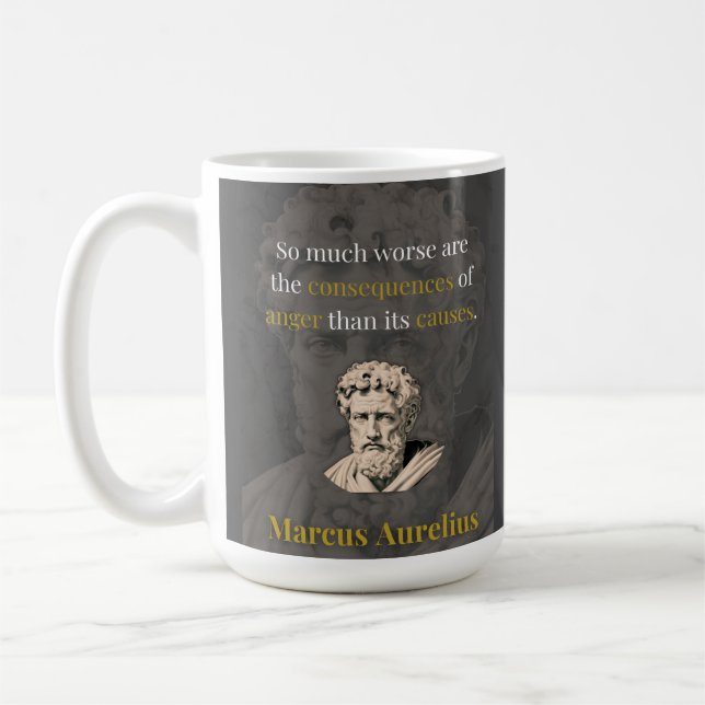 Anger Hurts You Most: Marcus Aurelius on Restraint Kaffeetasse (Links)