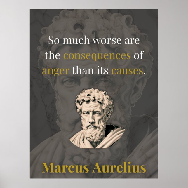 Anger Hurts You Most: Marcus Aurelius on Restraint Poster (Vorne)