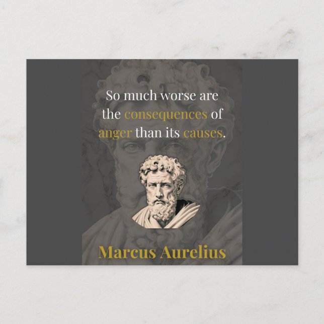 Anger Hurts You Most: Marcus Aurelius on Restraint Postkarte (Vorderseite)