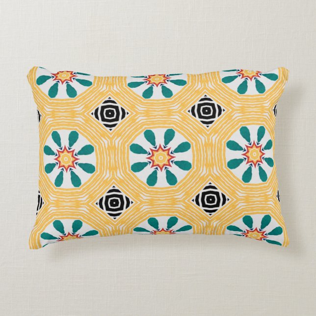 Angerautes Polyester Dekokissen (Vorderseite)