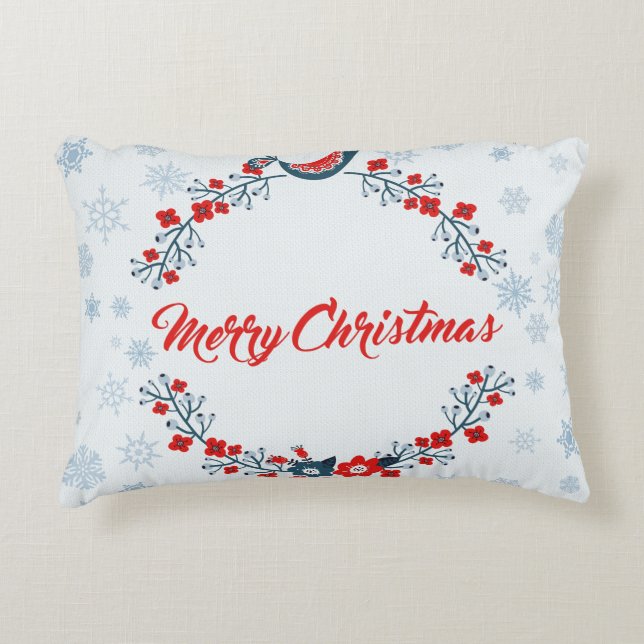 Angerautes Polyester Dekokissen (Vorderseite)