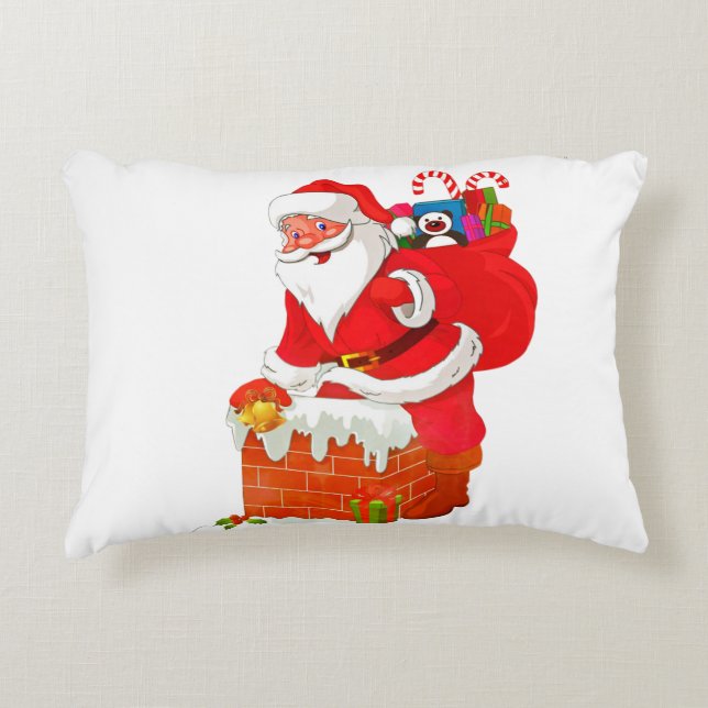 Angerautes Polyester Dekokissen (Vorderseite)