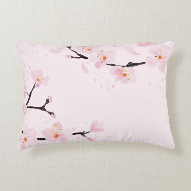 Angerautes Polyester Dekokissen (Vorderseite)