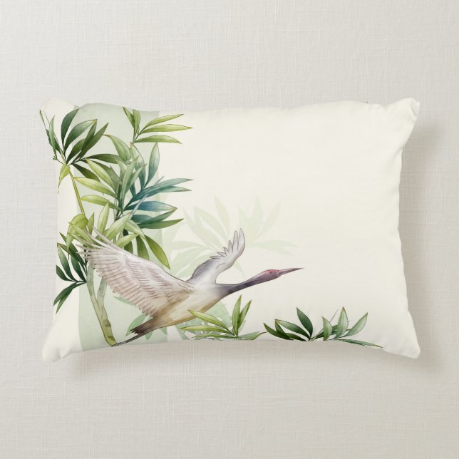 Angerautes Polyester Dekokissen (Vorderseite)