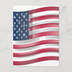 Angereicherte USA-Flagge: Wellige geschichtete Des Postkarte