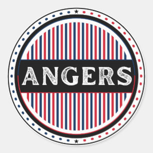 Angers City Pride Emblem – Französische Identität Runder Aufkleber