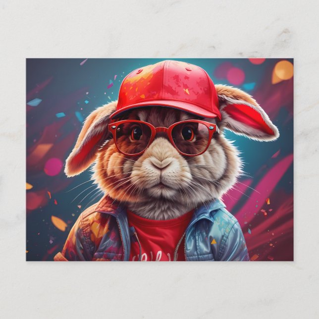 Angesagt Bunny | Postkarte (Vorderseite)
