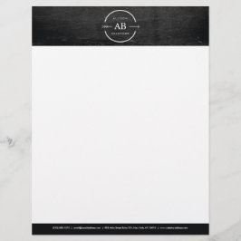 ANGESAGT- & EDGY-MONOGRAM-LOGO mit ARROW auf SCHWA Briefbogen