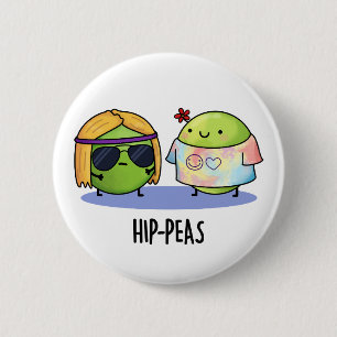 Angesagt-erbse Funny Hippie Peas Pun Button