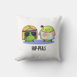 Angesagt-erbse Funny Hippie Peas Pun Kissen