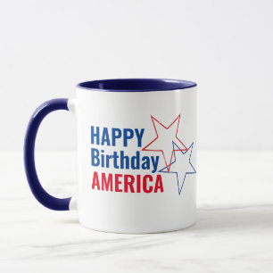 Angesagt Happy Birthday America 4. Juli USA Patrio Tasse