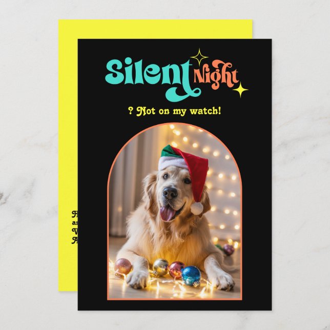 Angesagt Holiday Funny Retro Pet Hund Weihnachten  (Vorne/Hinten)