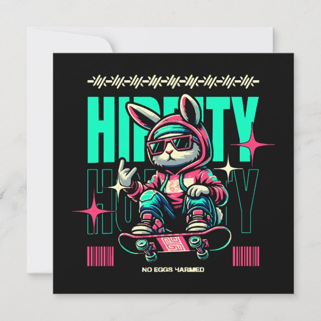 Angesagt-Hop-Hoppity - Skater Bunny Oster (Vorderseite)