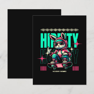 Angesagt-Hop-Hoppity - Skater Bunny Oster Mitteilungskarte