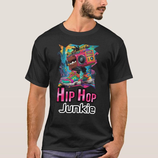 Angesagt-Hop Junkie T-Shirt (Vorderseite)