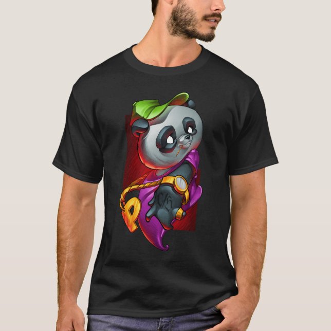 Angesagt-Hop Panda T-Shirt (Vorderseite)