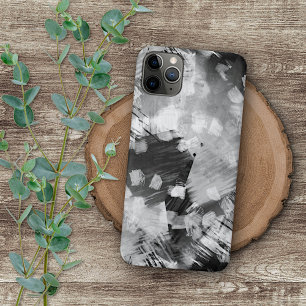 Angesagt Moderne Schwarz-Weiß Pinselstriche Art Mo iPhone 11Pro Max Hülle