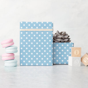 Angesagt Pastel Aquamarin Blue White Punkte Muster Geschenkpapier