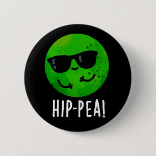 Angesagt-Pea Funny Angesagt Pea Pun Dark BG Button