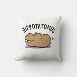 Angesagt-Potato-mus Funny Hippo Pun Kissen