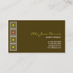 Angesagt quadratische Schokoladen-Geschäfts-Karte Visitenkarte