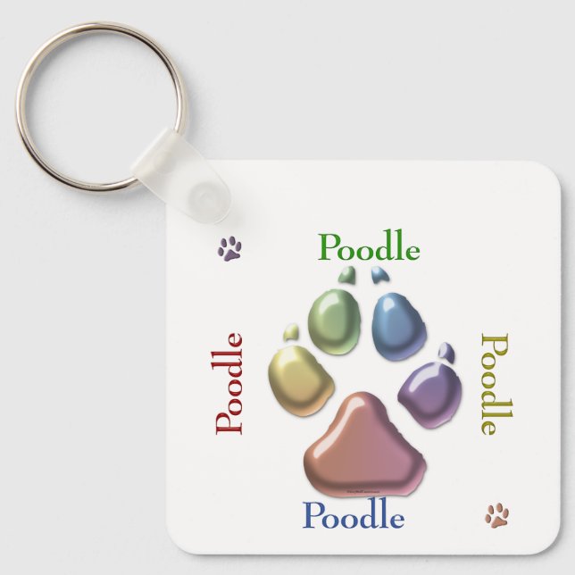 Angesagt, Square Poodle zu sein Schlüsselanhänger (Vorderseite)