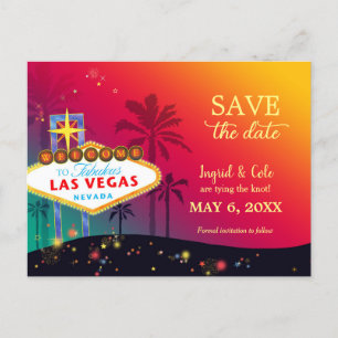 Angesagt Twilight Las Vegas Wedding Save the Date Ankündigungspostkarte