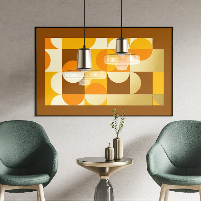 Angesagte Abstrakte Circles Wavy Gold Mosaik Art M Foliendrucke (Von Creator hochgeladen)