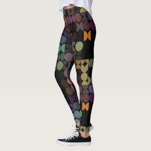 Angesagte Abstrakte Halbkreise Industrielle Fusion Leggings