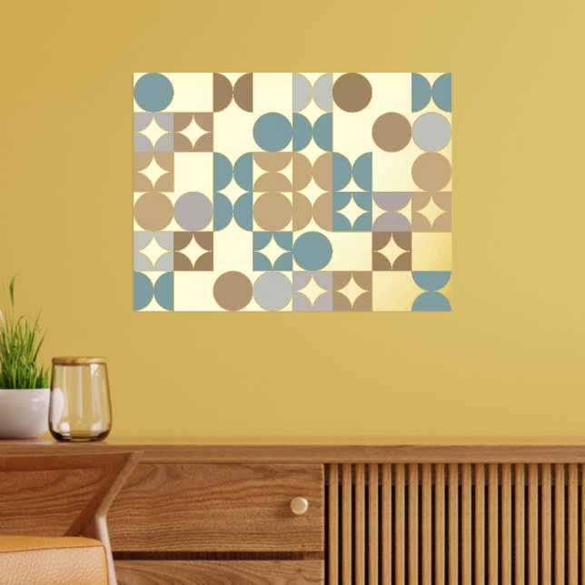 Angesagte Abstrakte Kreise Industrielle Fusion Art Foliendrucke (In Situ (Wohnzimmer))