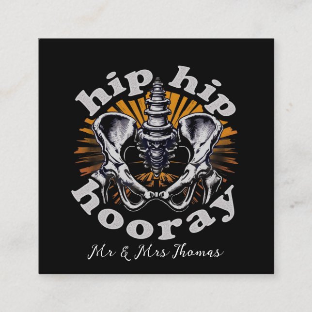 Angesagte Angesagt-Hooray Funny Angesagter Ersatz  Quadratische Visitenkarte (Vorderseite)