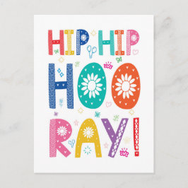 Angesagte Angesagte Hooray Glückwünsche mit dekora Postkarte