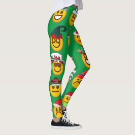 angesagte Emotionen, grüne Feiertage kalte Weihnac Leggings