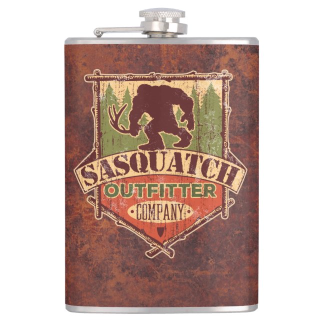 Angesagte Flasche Sasquatch Outfitter Company Flachmann (Vorderseite)