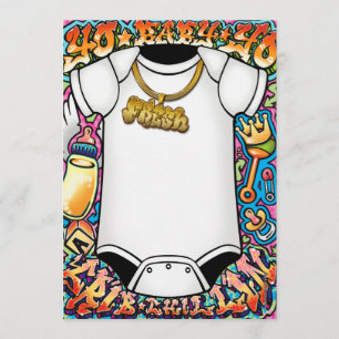 Angesagte Hopfengraffiti-Baby-Duschen-Einladungen Einladung