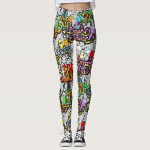 Angesagte Hopfengraffiti-Leggings Leggings
