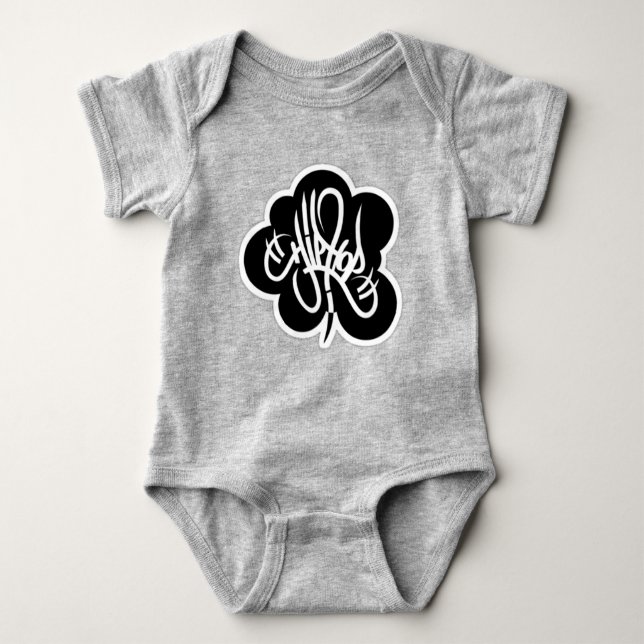 angesagte Hopfengraffitimusik Baby Strampler (Vorderseite)