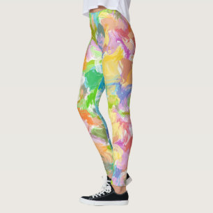 Angesagte, lebendige Sommerpaint Spritzer Muster Leggings