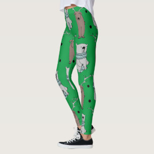 angesagte Weihnachtsfeiertage tragen Rentiere Leggings