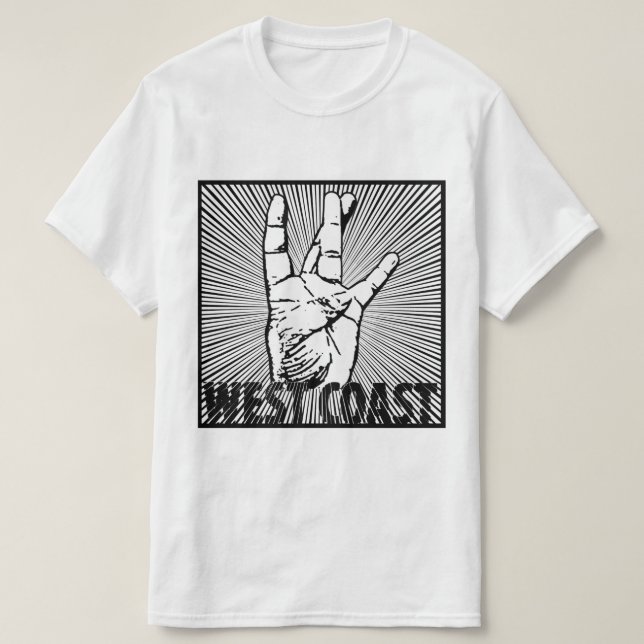 Angesagte Westküste T-Shirt (Design vorne)